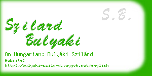 szilard bulyaki business card