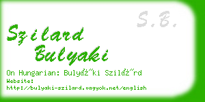 szilard bulyaki business card
